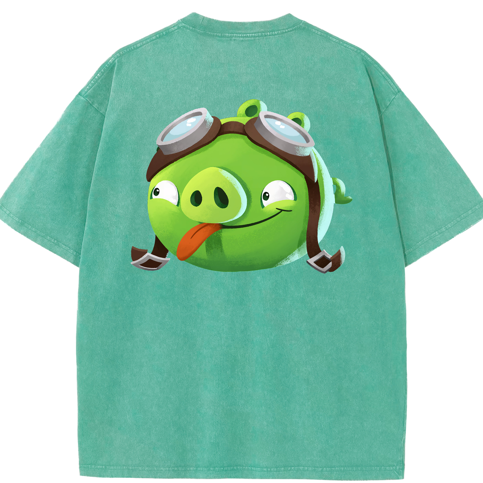 （画像用） Angry Birds アングリーバード 綿100% ヴィンテージ風 半袖Tシャツ（背面プリント）